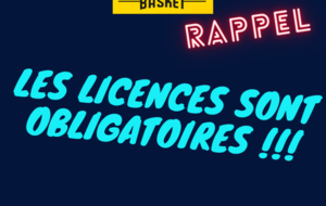 Rappel licences !