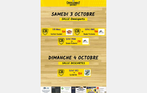 Matchs du 3 et 4 Octobre