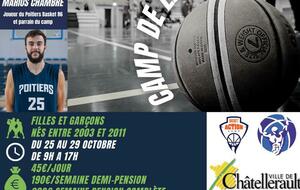 Camp basket du 25 au 29 octobre à Châtellerault