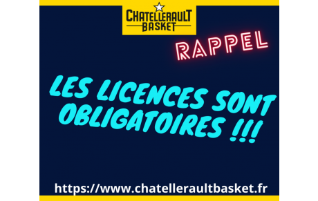 Rappel licences !